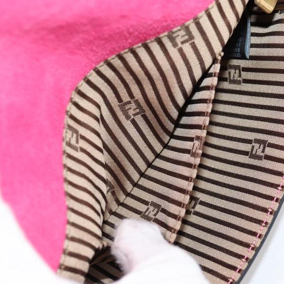 FENDI Chameleon Shoulder Bag Leather Pink Gold - Picture 14 of 14